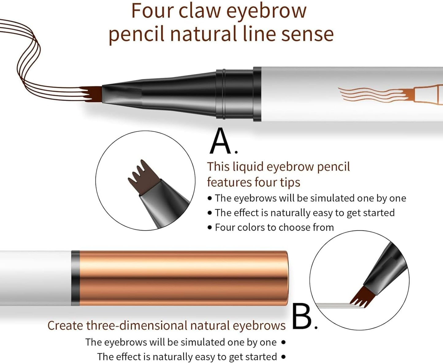 Magisk Øyenbrynspenn Vanntett 3D Microblading